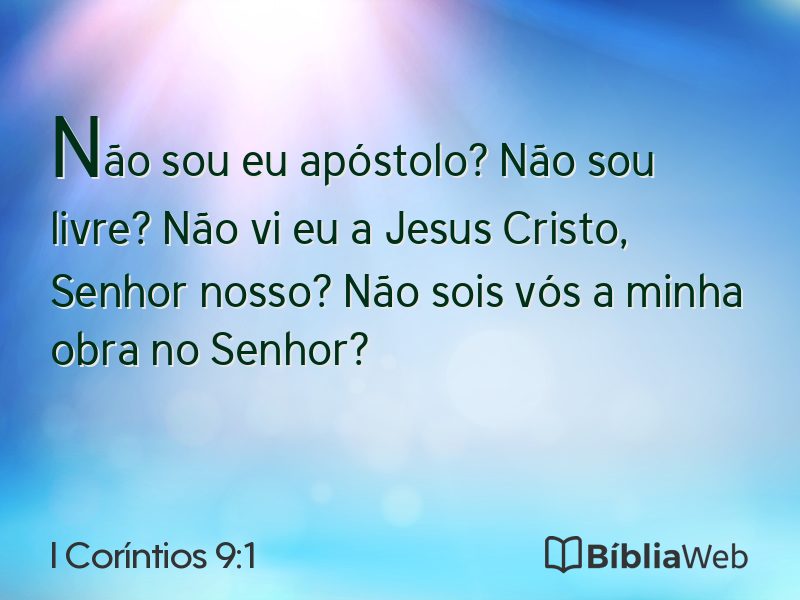 I Coríntios 9:1 em imagem para compartilhar