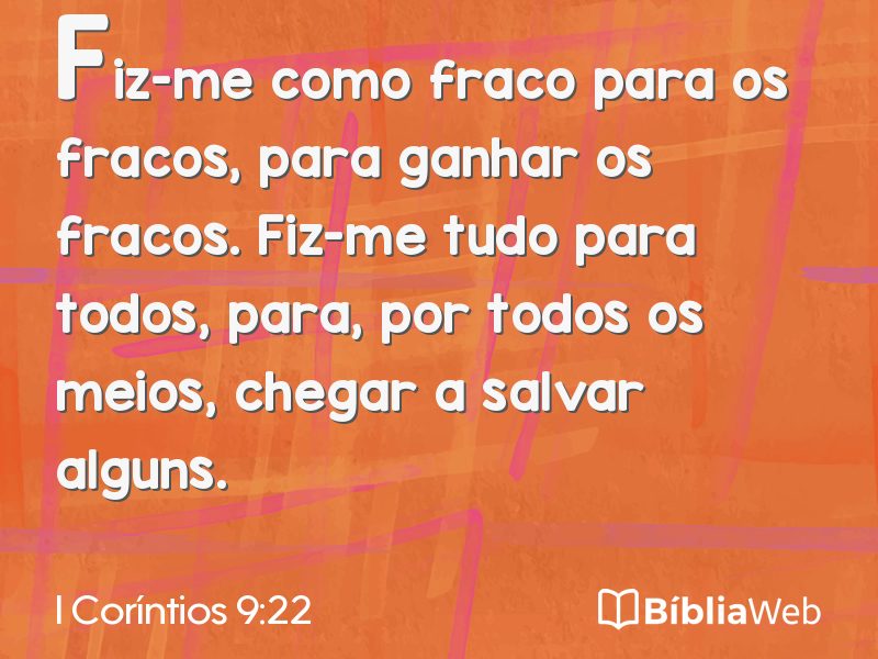 I Coríntios 9:22 em imagem para compartilhar