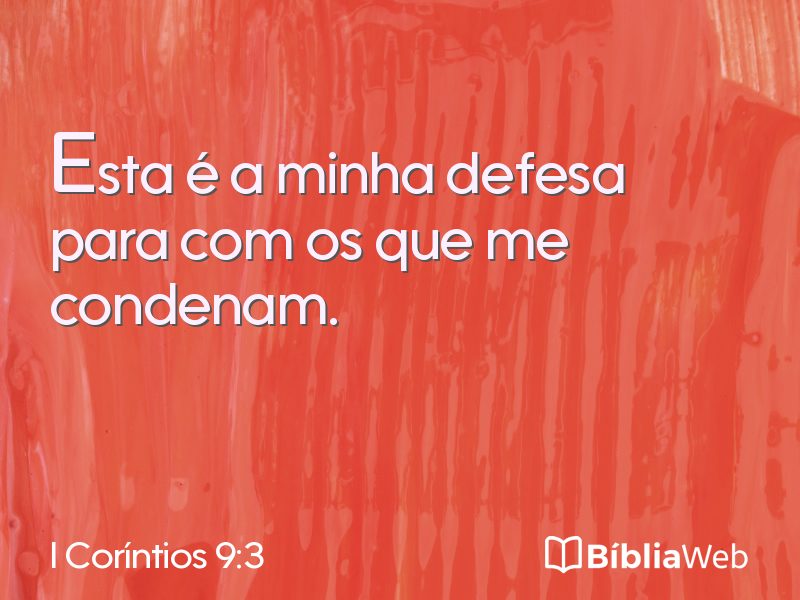 I Coríntios 9:3 em imagem para compartilhar