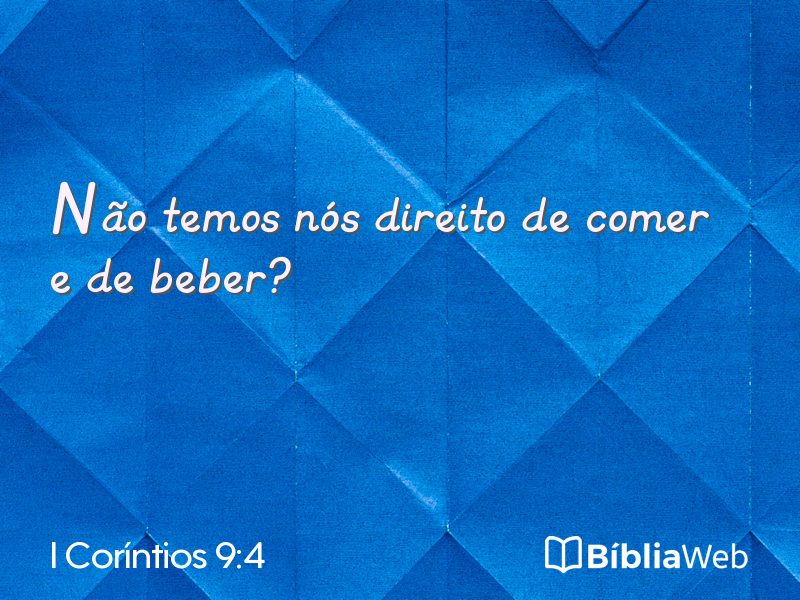 I Coríntios 9:4 em imagem para compartilhar