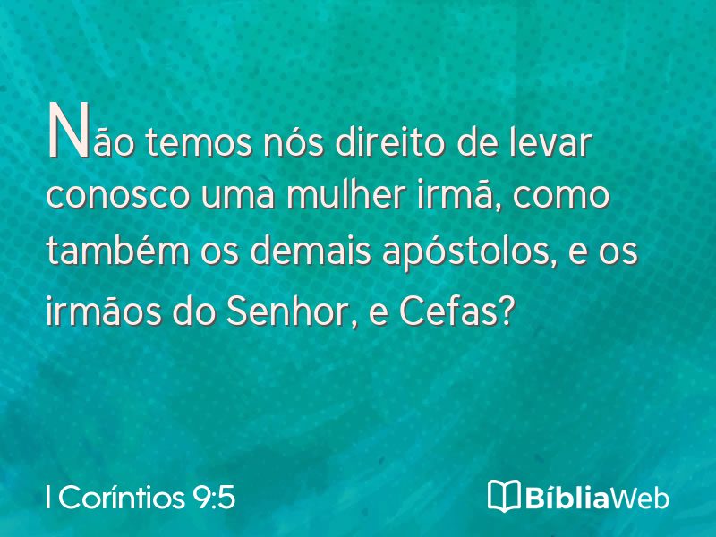 I Coríntios 9:5 em imagem para compartilhar