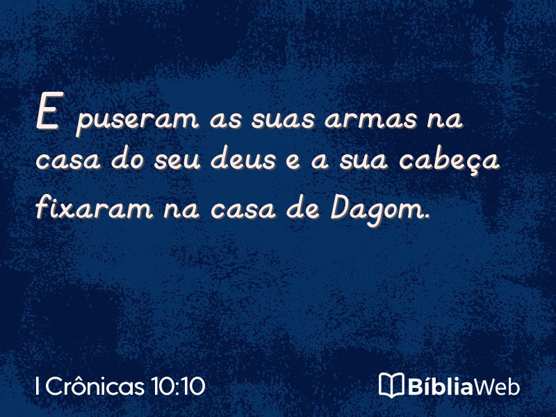 I Crônicas 10:10 em imagem para compartilhar