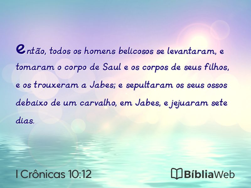 I Crônicas 10:12 em imagem para compartilhar