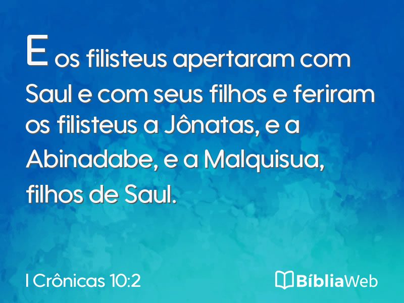 I Crônicas 10:2 em imagem para compartilhar