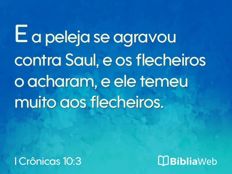 I Crônicas 10:3 em imagem para compartilhar
