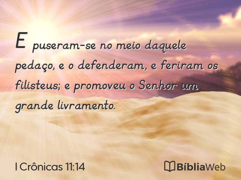 I Crônicas 11:14 em imagem para compartilhar