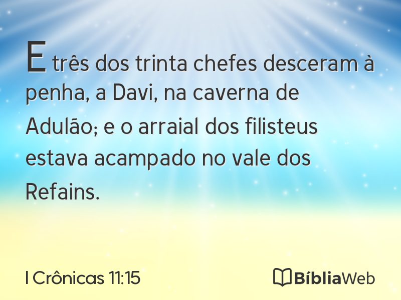 I Crônicas 11:15 em imagem para compartilhar