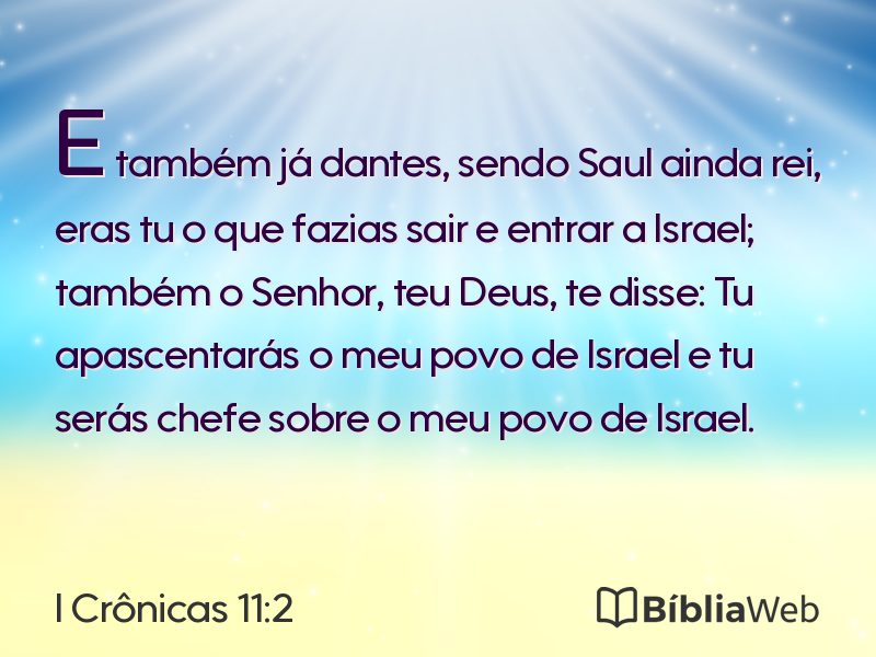 I Crônicas 11:2 em imagem para compartilhar