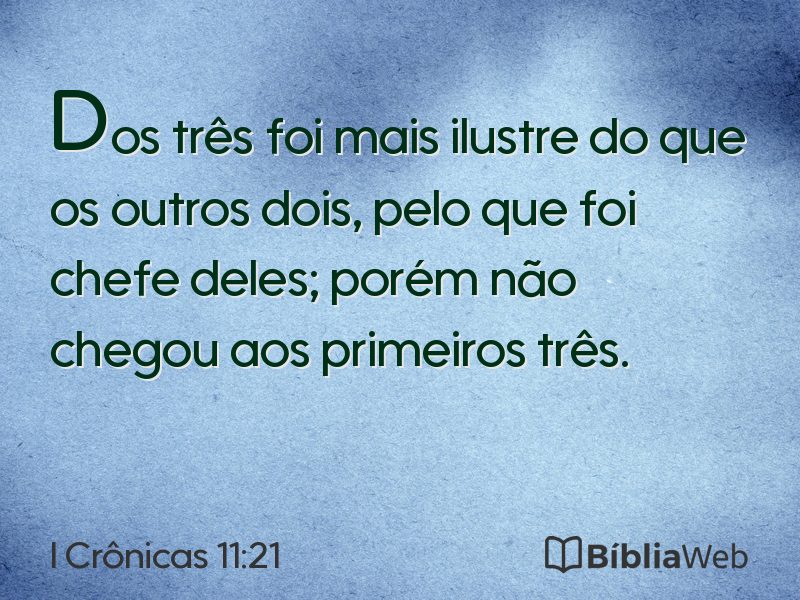 I Crônicas 11:21 em imagem para compartilhar