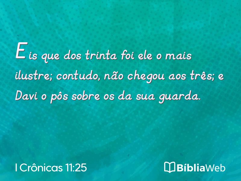 I Crônicas 11:25 em imagem para compartilhar