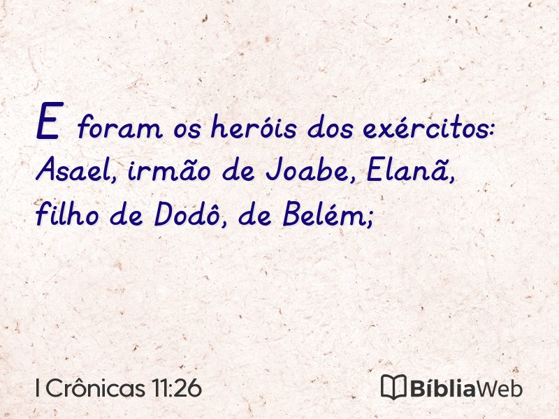I Crônicas 11:26 em imagem para compartilhar