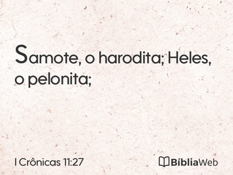I Crônicas 11:27 em imagem para compartilhar