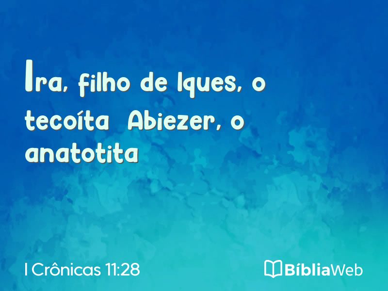 I Crônicas 11:28 em imagem para compartilhar
