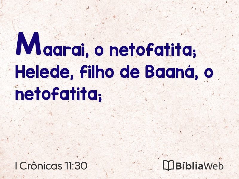 I Crônicas 11:30 em imagem para compartilhar