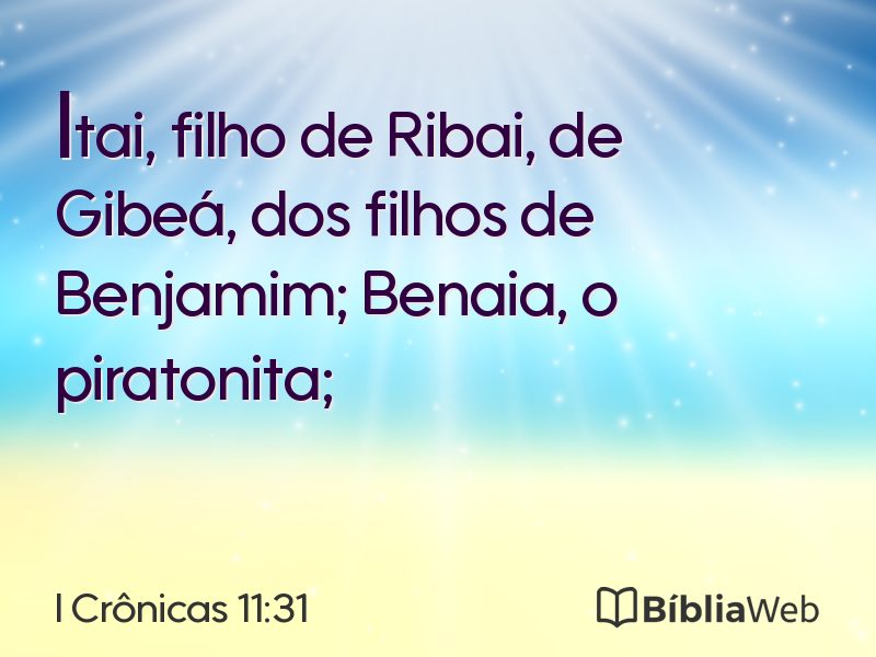 I Crônicas 11:31 em imagem para compartilhar