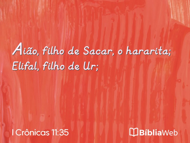I Crônicas 11:35 em imagem para compartilhar