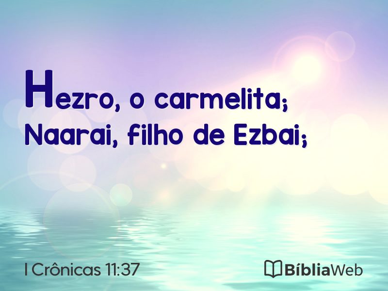 I Crônicas 11:37 em imagem para compartilhar