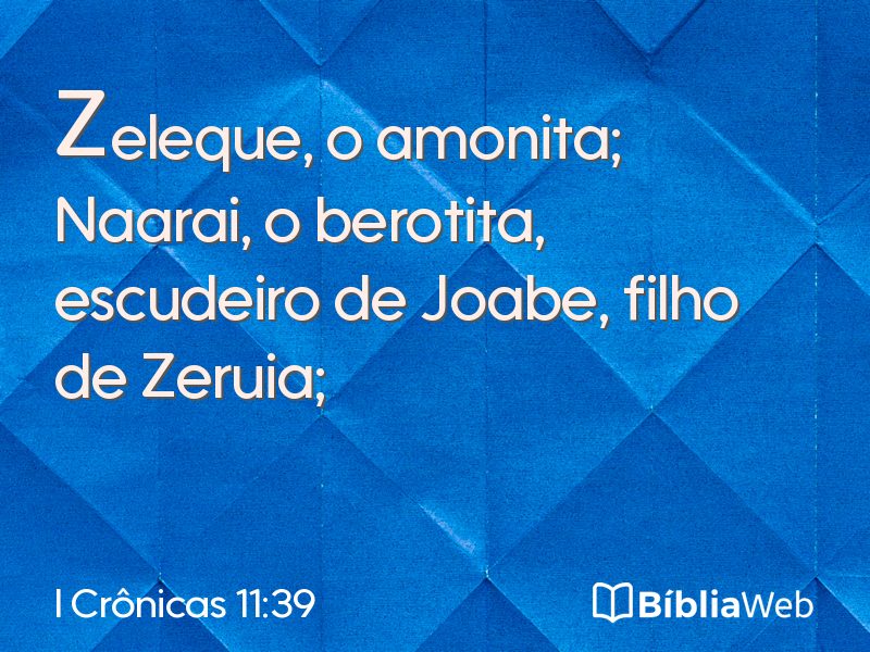 I Crônicas 11:39 em imagem para compartilhar