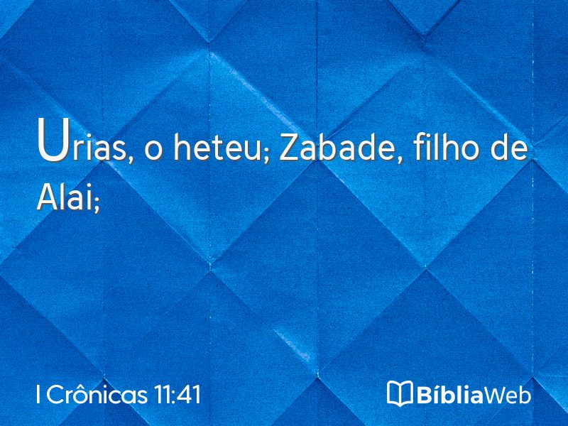 I Crônicas 11:41 em imagem para compartilhar