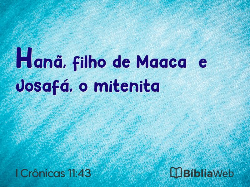 I Crônicas 11:43 em imagem para compartilhar