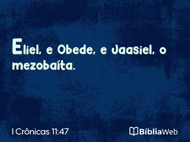 I Crônicas 11:47 em imagem para compartilhar
