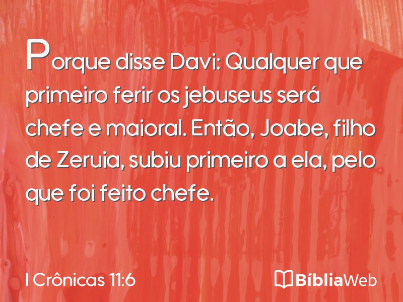 I Crônicas 11:6 em imagem para compartilhar