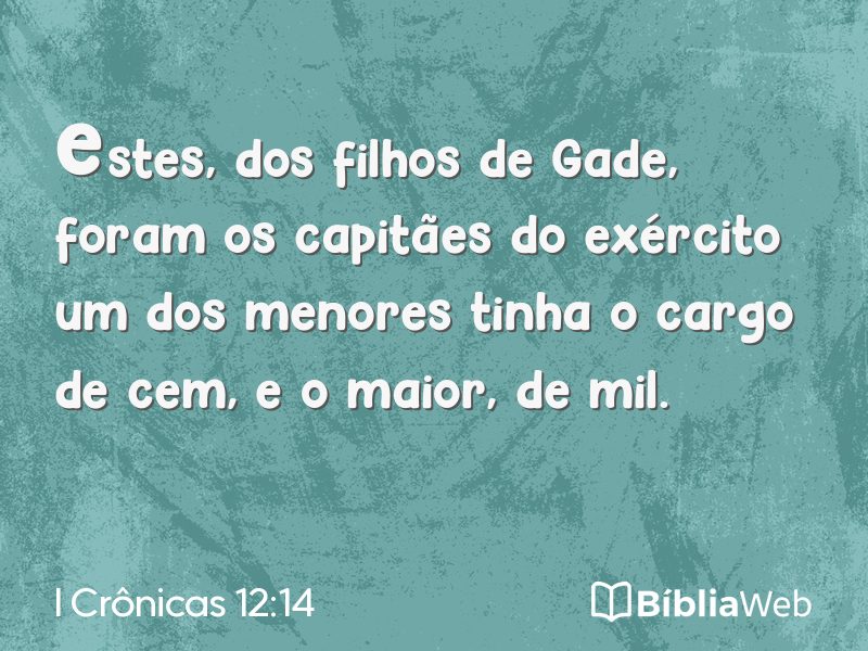 I Crônicas 12:14 em imagem para compartilhar