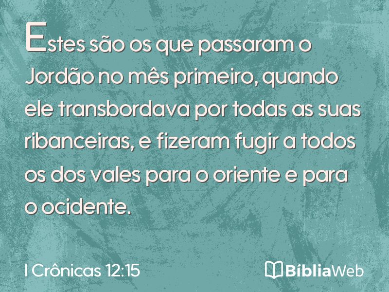 I Crônicas 12:15 em imagem para compartilhar