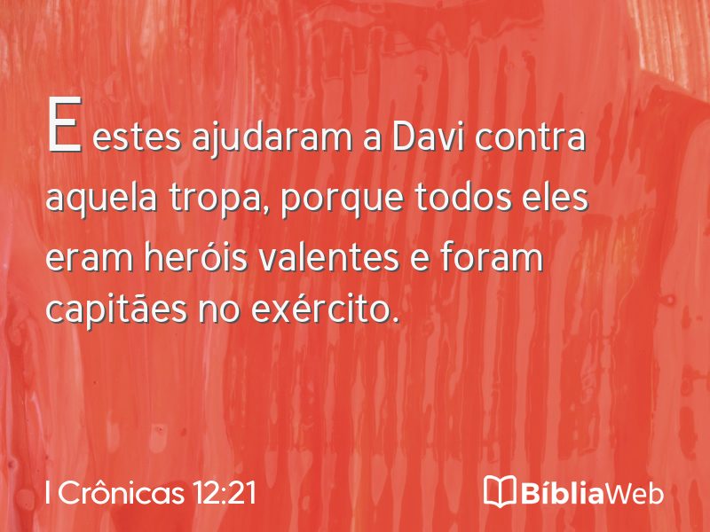 I Crônicas 12:21 em imagem para compartilhar