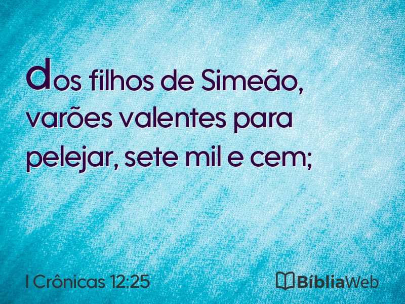 I Crônicas 12:25 em imagem para compartilhar