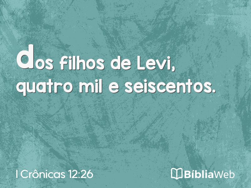 I Crônicas 12:26 em imagem para compartilhar