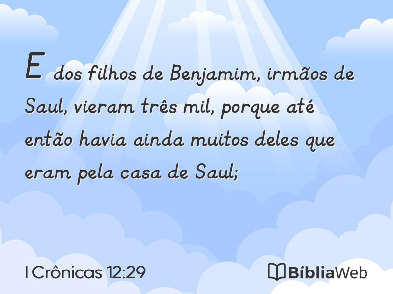 I Crônicas 12:29 em imagem para compartilhar