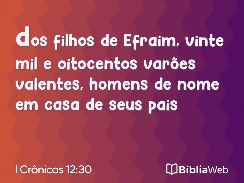 I Crônicas 12:30 em imagem para compartilhar