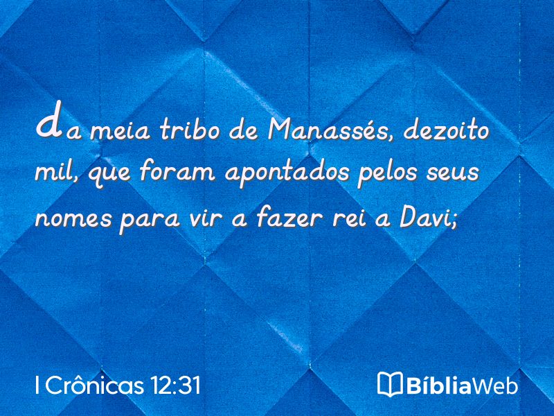 I Crônicas 12:31 em imagem para compartilhar
