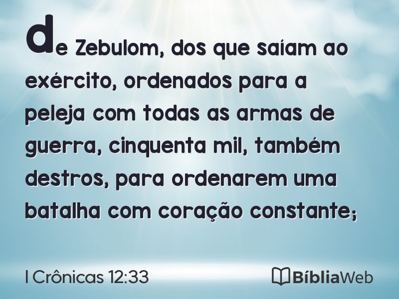 I Crônicas 12:33 em imagem para compartilhar