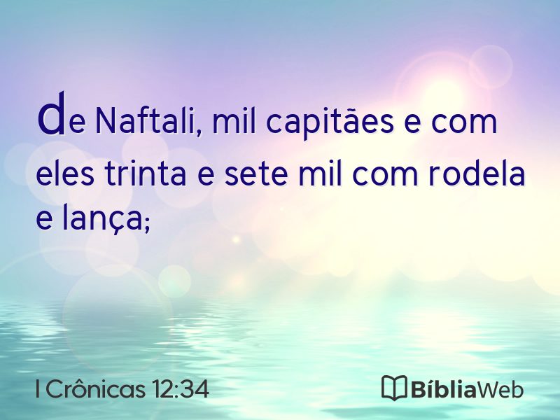 I Crônicas 12:34 em imagem para compartilhar