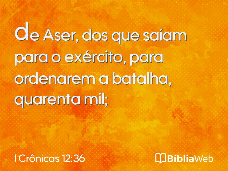I Crônicas 12:36 em imagem para compartilhar