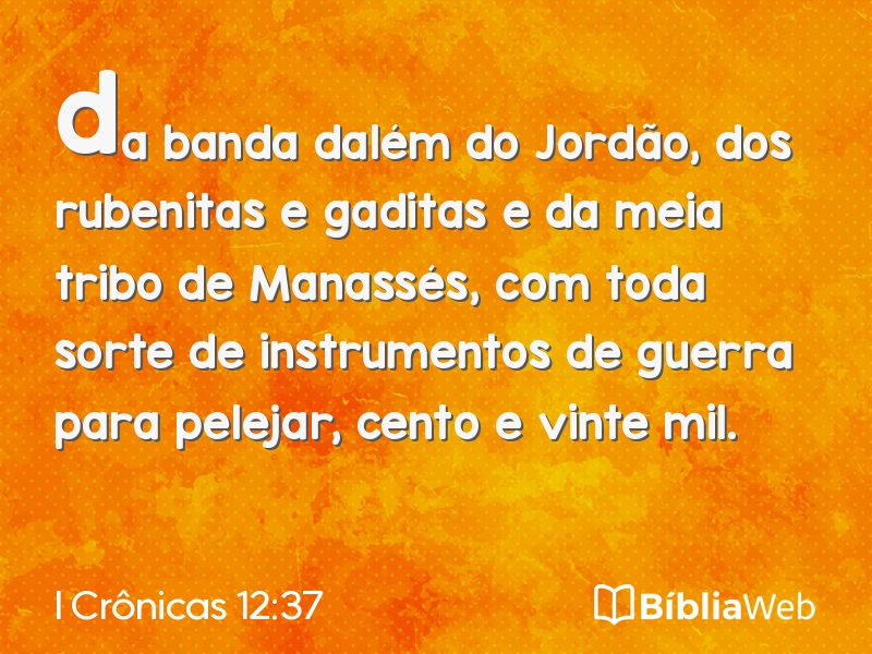 I Crônicas 12:37 em imagem para compartilhar