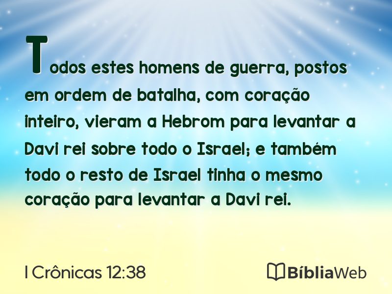 I Crônicas 12:38 em imagem para compartilhar