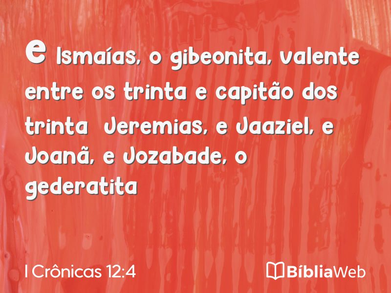 I Crônicas 12:4 em imagem para compartilhar