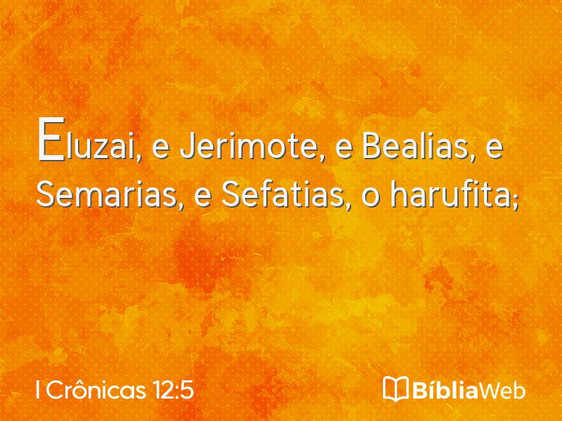 I Crônicas 12:5 em imagem para compartilhar