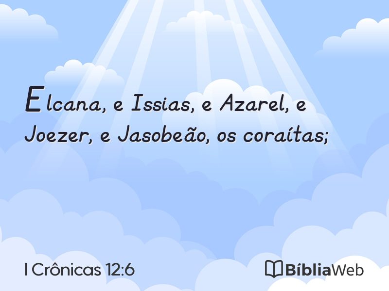 I Crônicas 12:6 em imagem para compartilhar