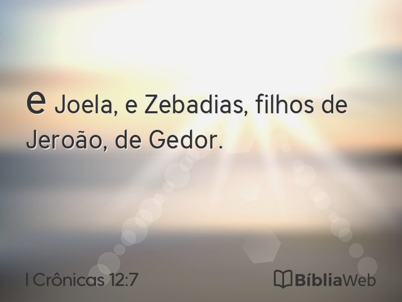 I Crônicas 12:7 em imagem para compartilhar