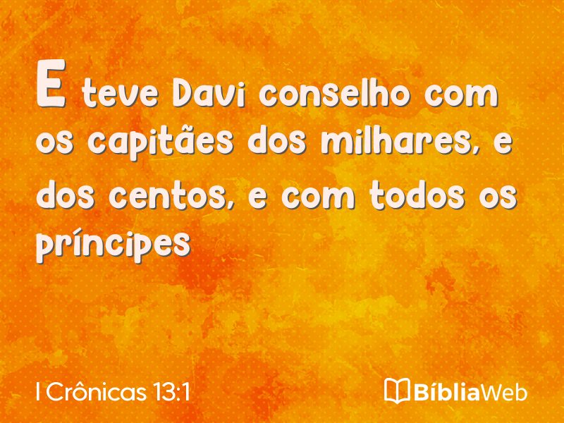 I Crônicas 13:1 em imagem para compartilhar