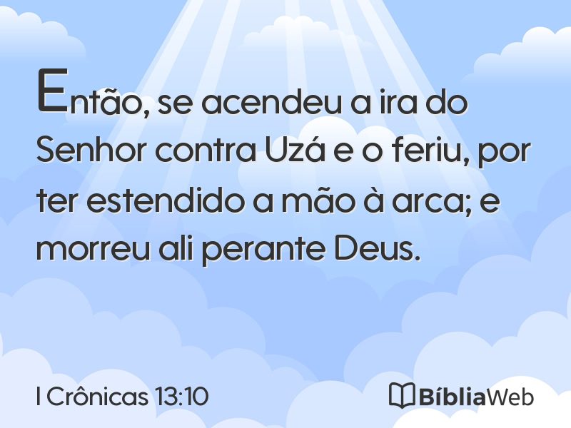I Crônicas 13:10 em imagem para compartilhar