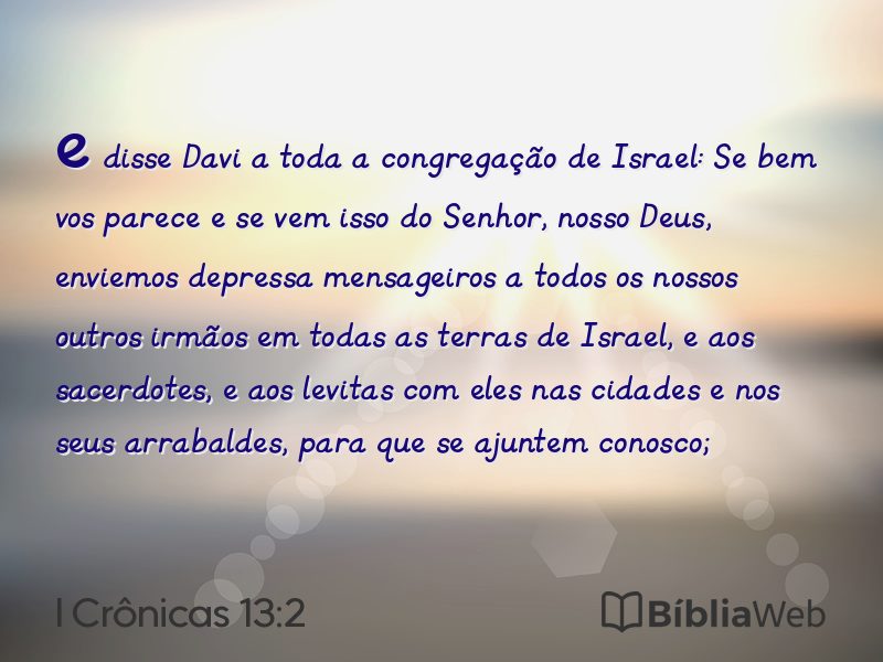 I Crônicas 13:2 em imagem para compartilhar