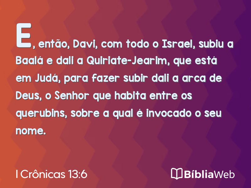 I Crônicas 13:6 em imagem para compartilhar