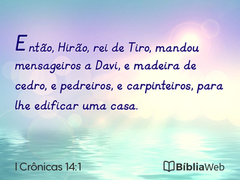 I Crônicas 14:1 em imagem para compartilhar