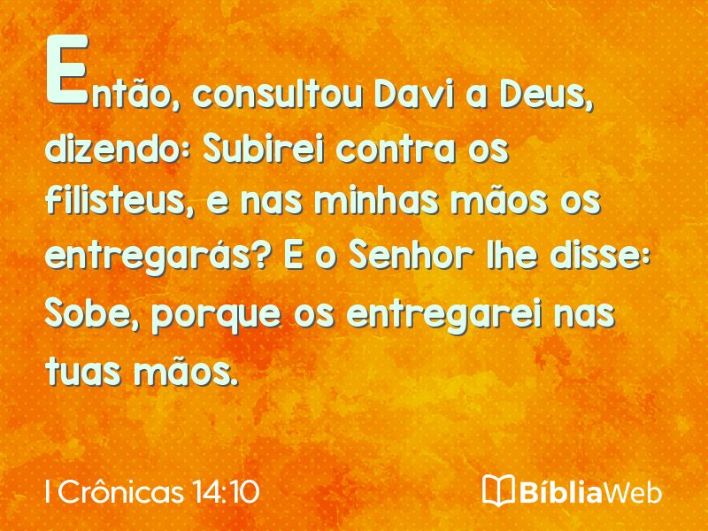 I Crônicas 14:10 em imagem para compartilhar