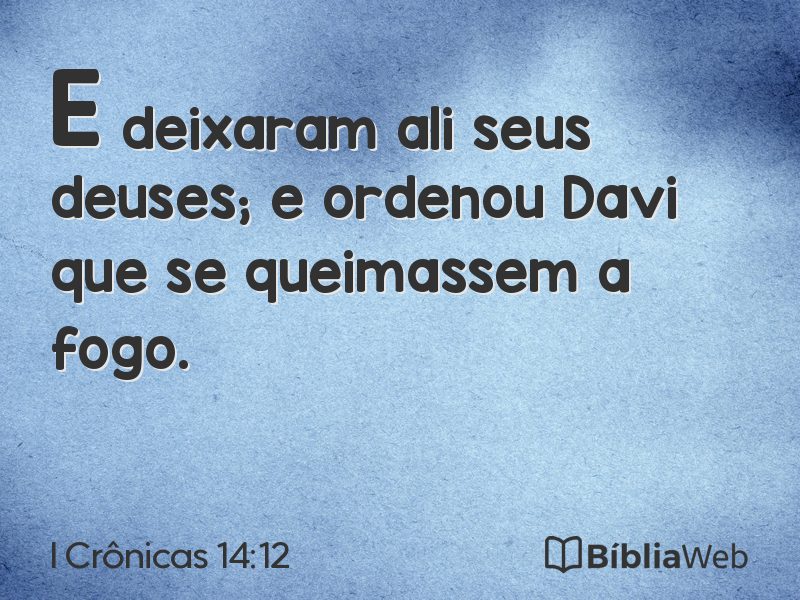 I Crônicas 14:12 em imagem para compartilhar